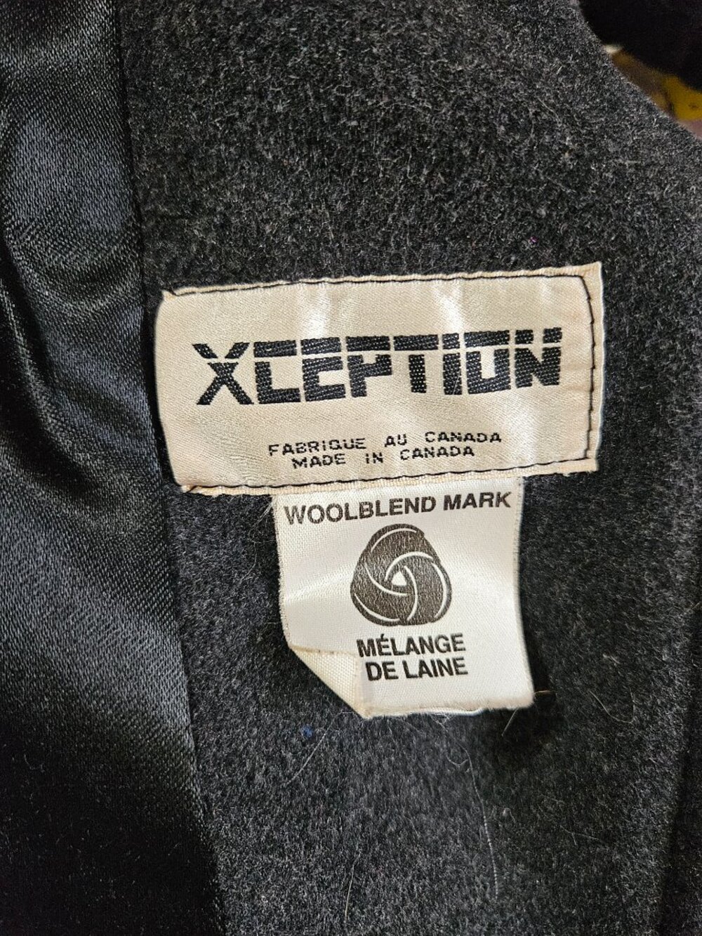 Size XL to 1X Vintage 1980s Charcoal Wool Coat - Picture 10 of 11